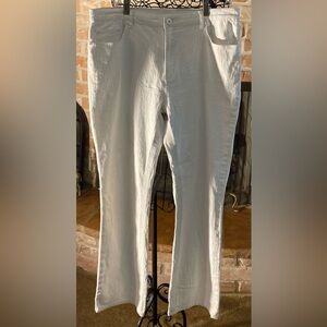 DG2 by Diane Gilman White Embellished Boot Cut Stretch Jeans